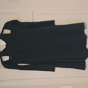Forever 21 Forest Green Cold Shoulder Dress